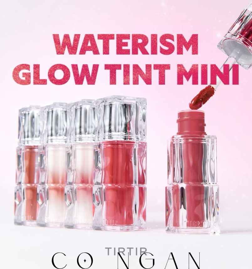 ￼[TIRTIR] Son nước bóng tint bền màu Glow Tint Waterism 1.8g / 30 màu (Mini ver.) / Waterism Tinted Lip Gloss 30 Colors 