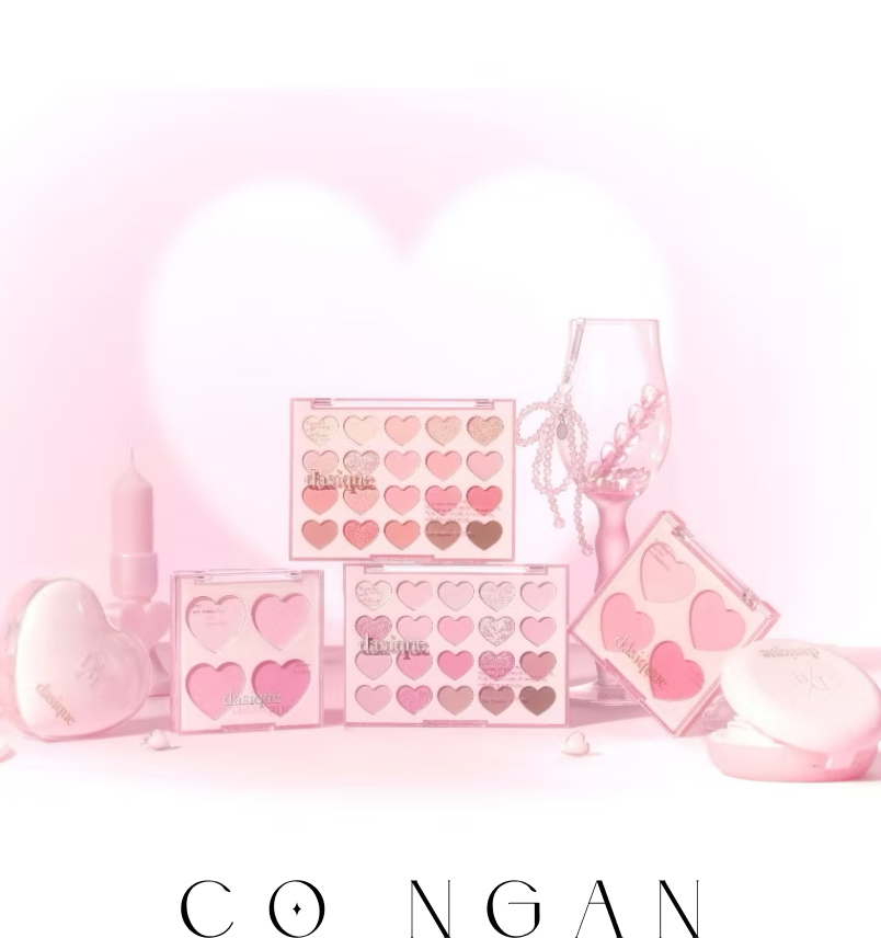 Phấn má hồng 4 ô dasique Blending Mood Cheek Blush | Sweet Heart Collection