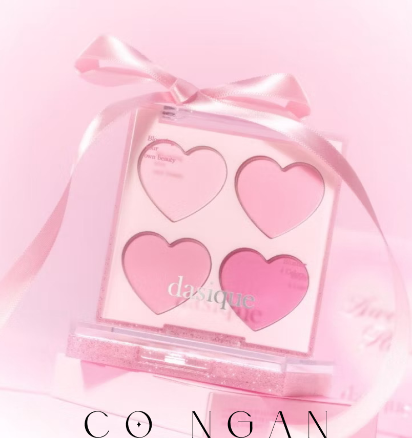 Phấn má hồng 4 ô dasique Blending Mood Cheek Blush | Sweet Heart Collection