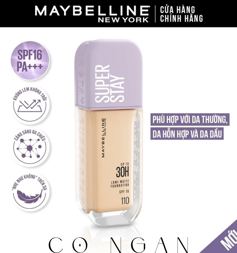 Superstay Lumi Matte 30H che phủ siêu nhẹ mặt Maybelline New York 35ml