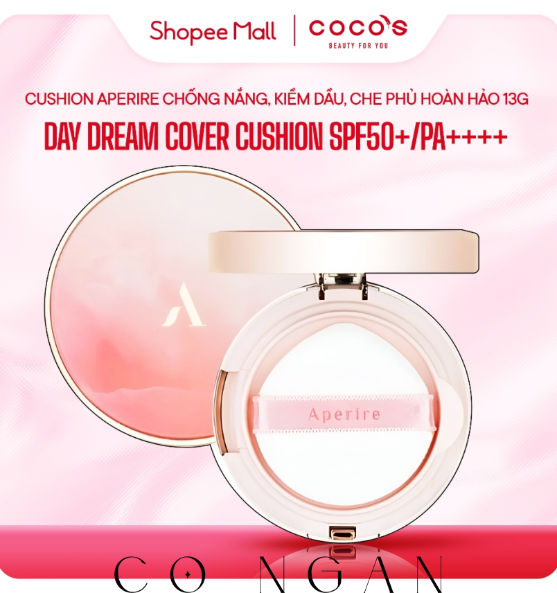 Cushion Chống Nắng Che Phủ Hoàn Hảo Aperire Day Dream Cover Cushion SPF50+/PA++++ 13g